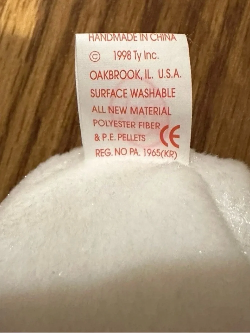 Vintage Ty Beanie Baby - Halo the White Angel Bear (1998 / Retired)⁠